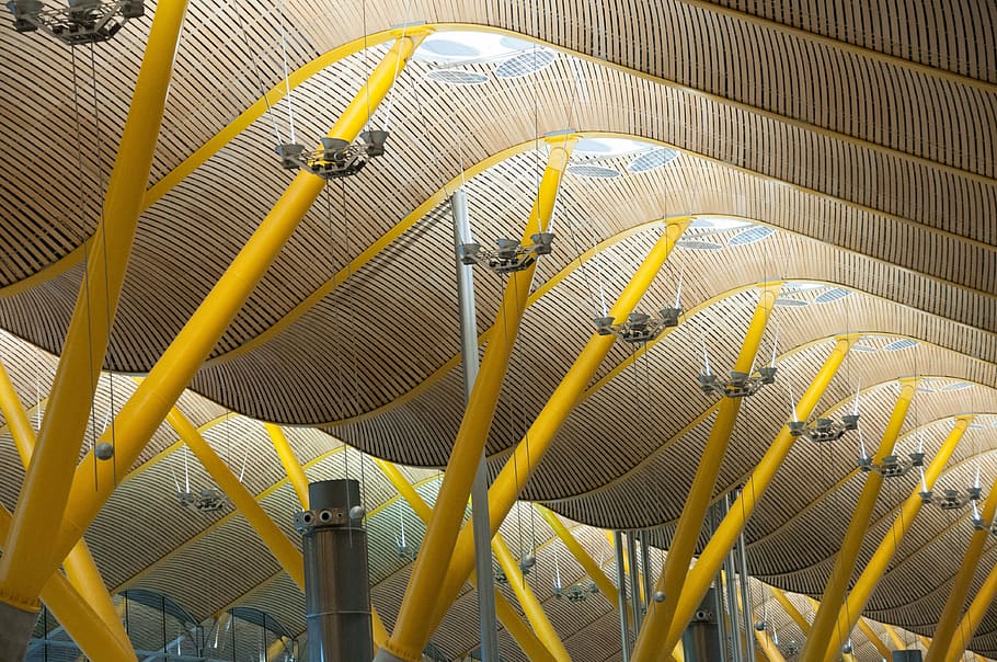 architecture, blanket, hall, building, roof, construction, ceiling construction HD wallpaper