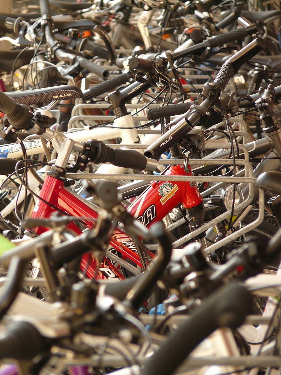 Bicycles, Handlebars, Wheel, Traffic, mountain bike, variety HD wallpaper