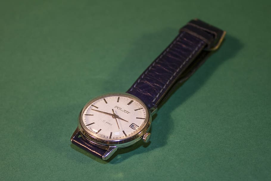 Watch, Analog, Time, clock, green color, indoors, no people HD wallpaper