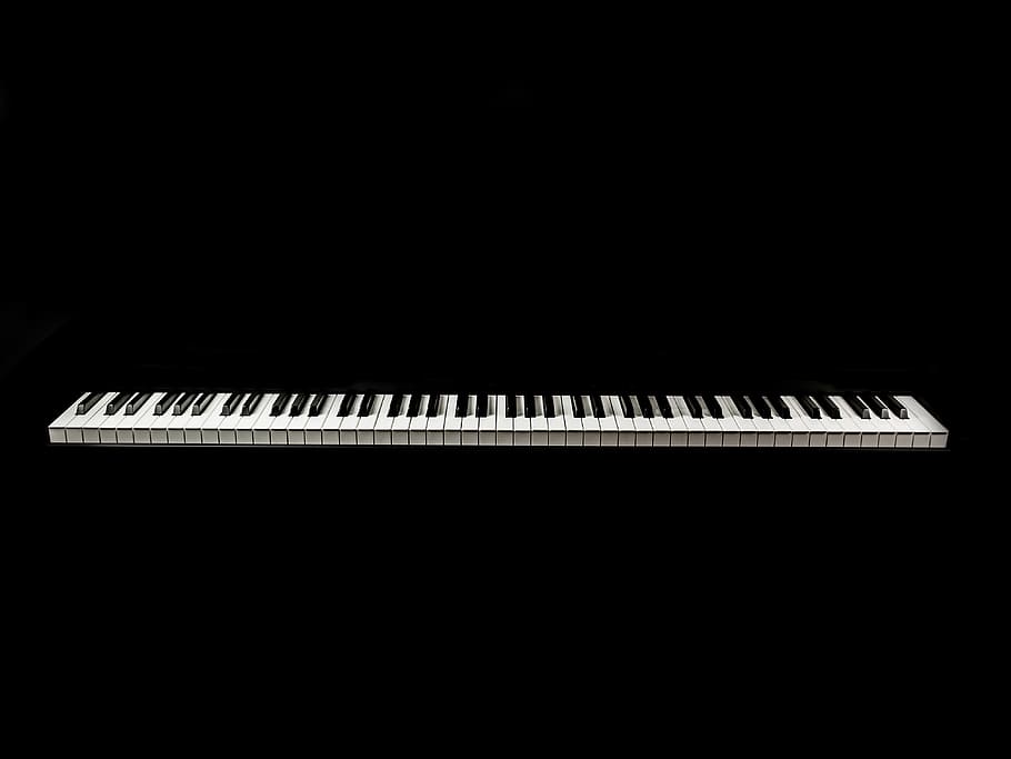 keyboard keys digital wallpaper, Piano, Music, piano keyboard