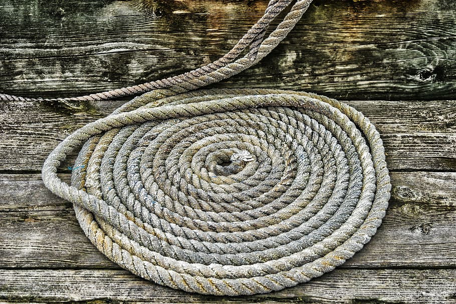 gray rope, dew, knitting, woven, cordage, canvas, ship accessories HD wallpaper