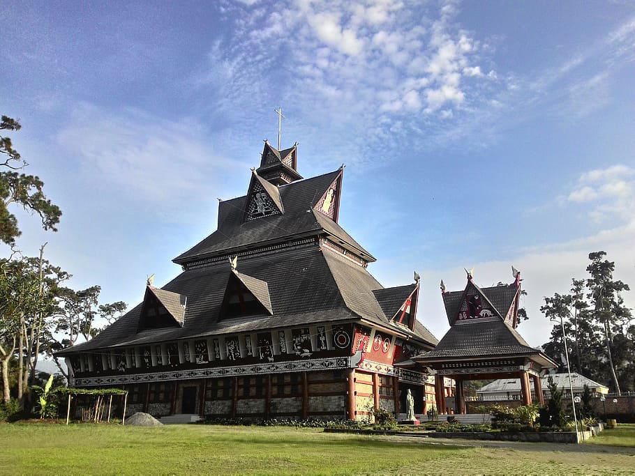 north sumatra, shrine, catholic church, inculturated, terrain, HD wallpaper
