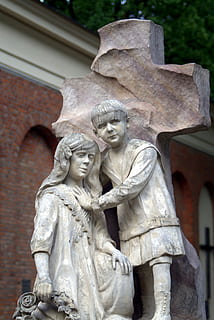 Sculpture, Children, Cemetery, Memory, the tomb of, tombstone HD wallpaper