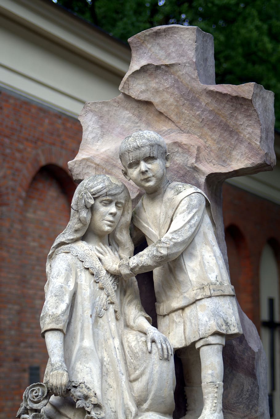 Sculpture, Children, Cemetery, Memory, the tomb of, tombstone HD wallpaper