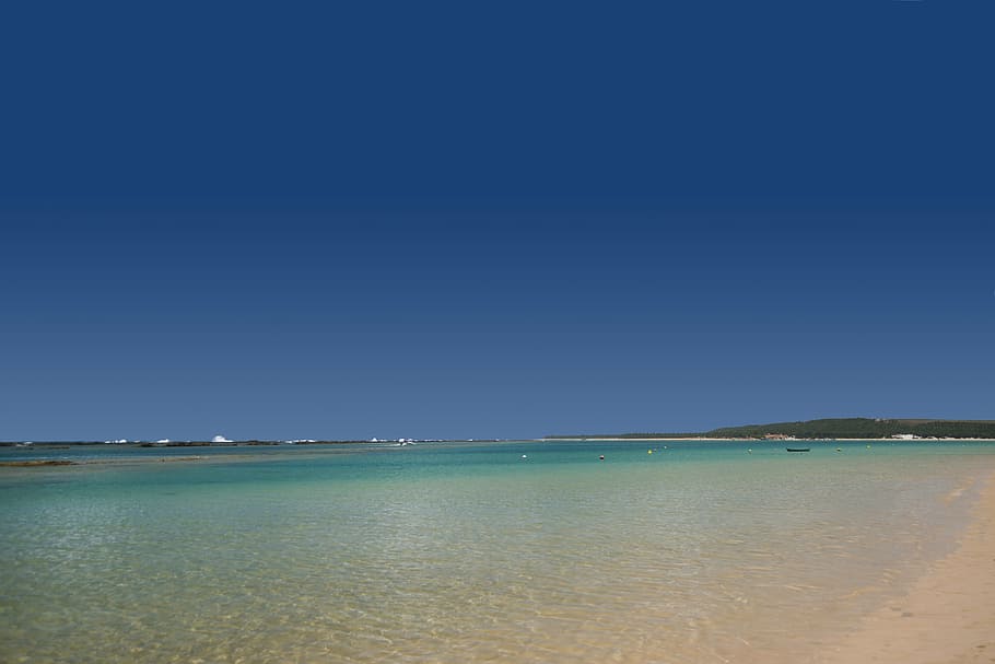 gunga, bar, beach, water, sea, sky, scenics - nature, blue HD wallpaper