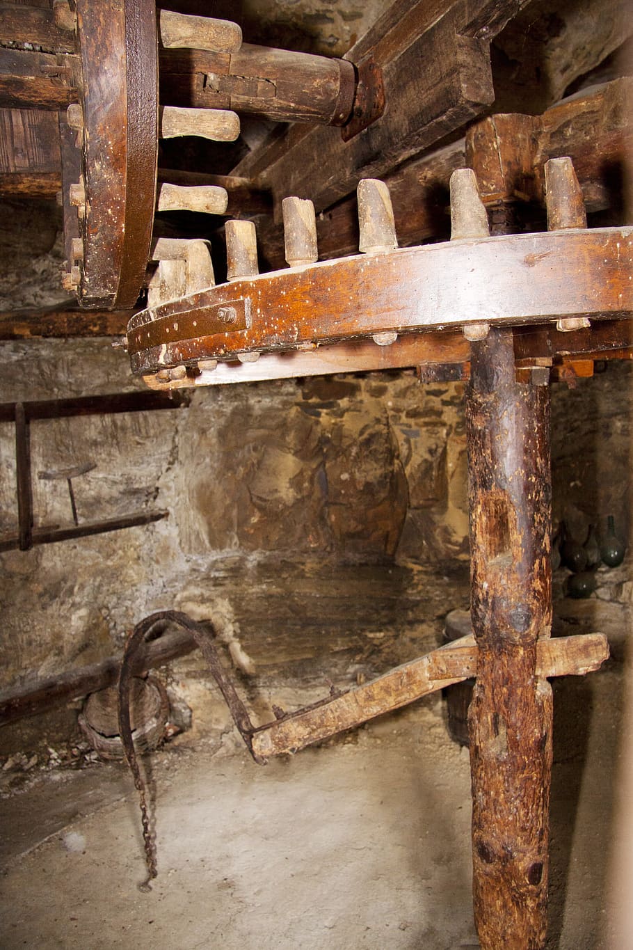 Mill, Historically, Old, Olives, olive mill, wood, gears, wooden gears HD wallpaper