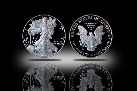 silver, coin, proof silver eagle, numismatic, investment, bullion HD wallpaper