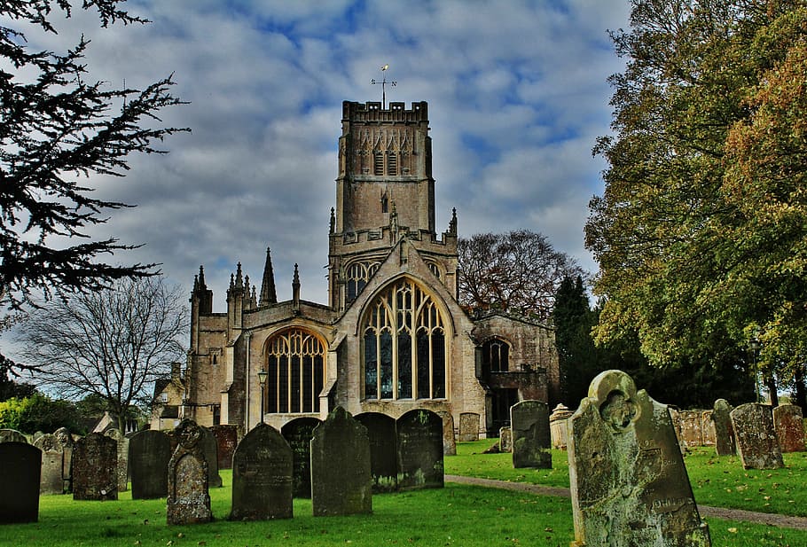 church, graveyard, tombstone, built structure, architecture HD wallpaper