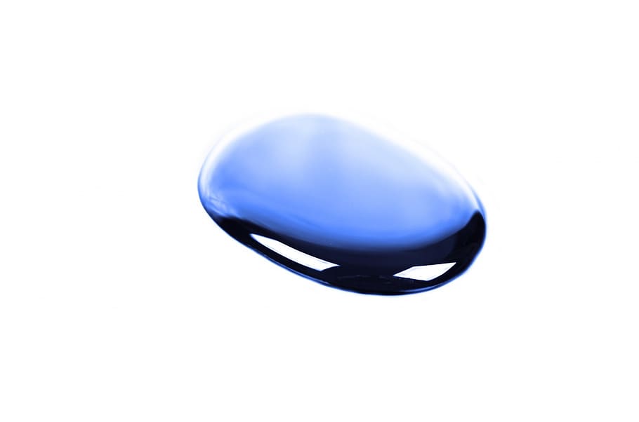 photo of polished blue gemstone, drop, water, background, macro HD wallpaper