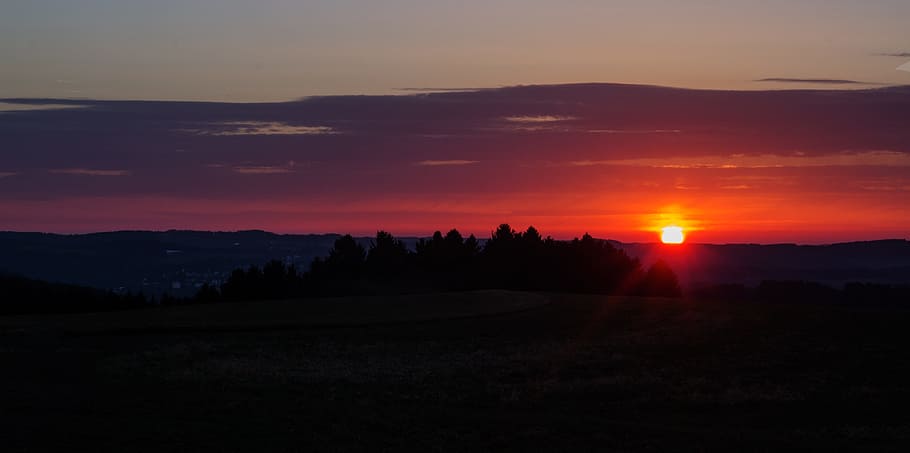 Sunset, Evening, Sky, abendstimmung, evening sky, afterglow HD wallpaper