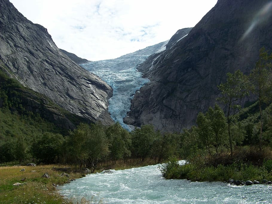 Glacier, Norway, Landscape, mountain, scenics, snow, nature HD wallpaper