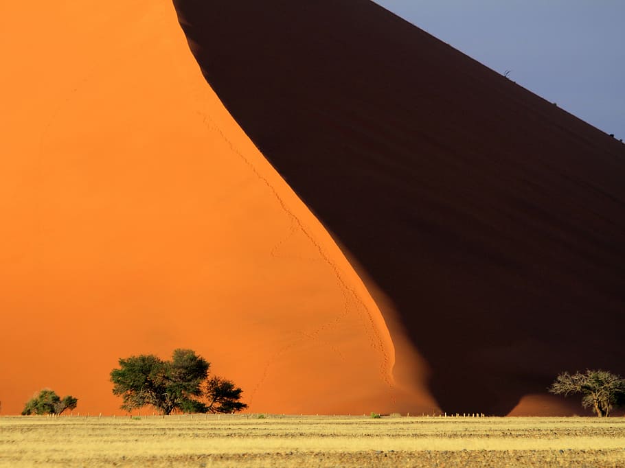 desert, sand, panoramic, sunset, landscape, sand dune, namibia HD wallpaper