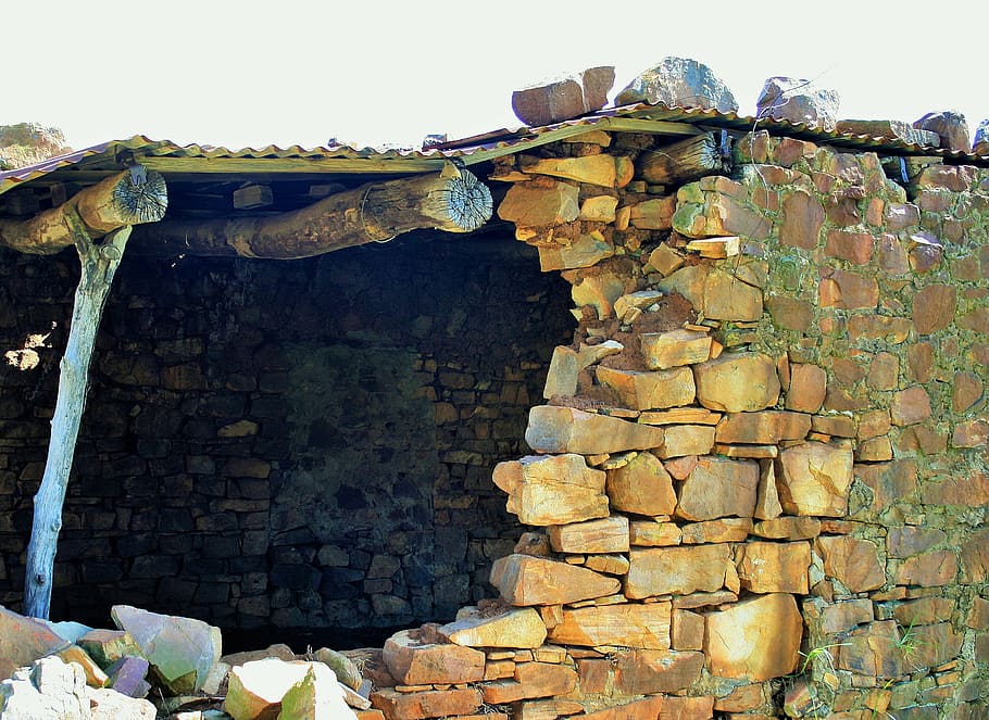 ruins, pretoria, building, stones, falling, walls, crumbling, HD wallpaper