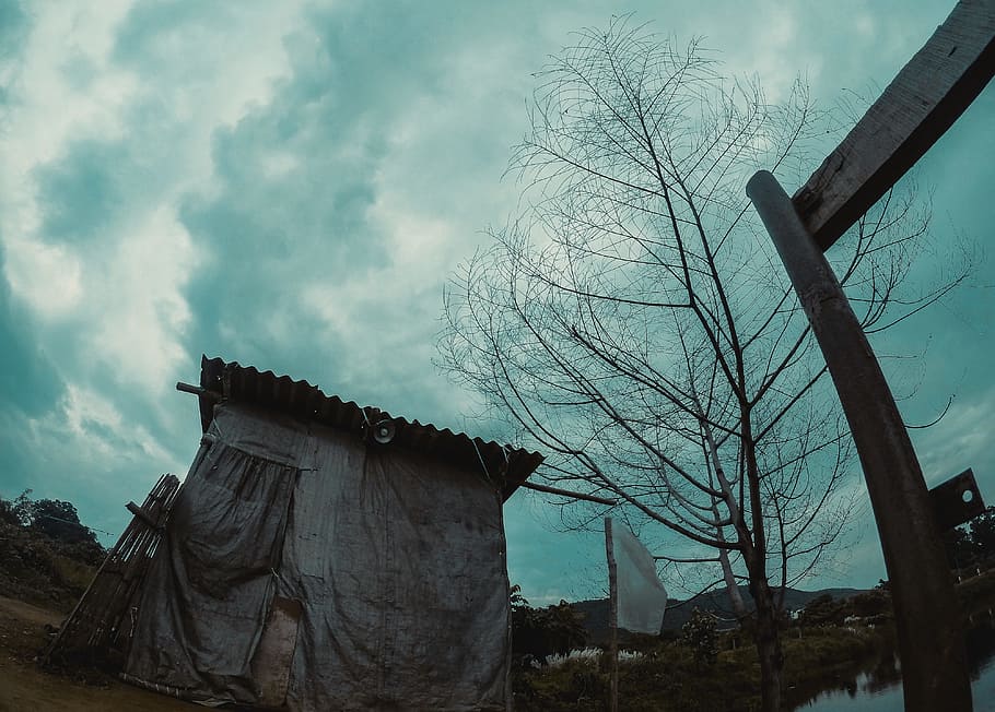 Photo of Abandoned House, architecture, building, clouds, daylight HD wallpaper