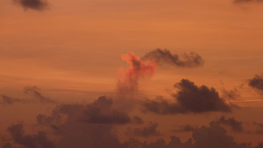 sunset, morgenrot, sky, clouds, sunrise, red, cloud - sky, beauty in nature HD wallpaper