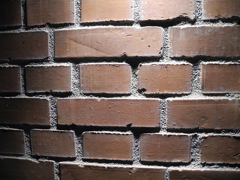 brick wall, light, shadow, background, full frame, backgrounds HD wallpaper