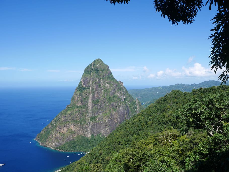 Seascape, Nature, Coast, scenics, mountain, sky, tranquil scene HD wallpaper