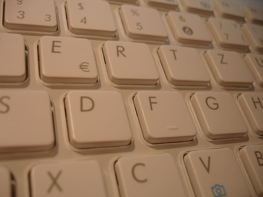 Chiclet Keyboard, Keys, input device, periphaerie, white, computer, HD wallpaper
