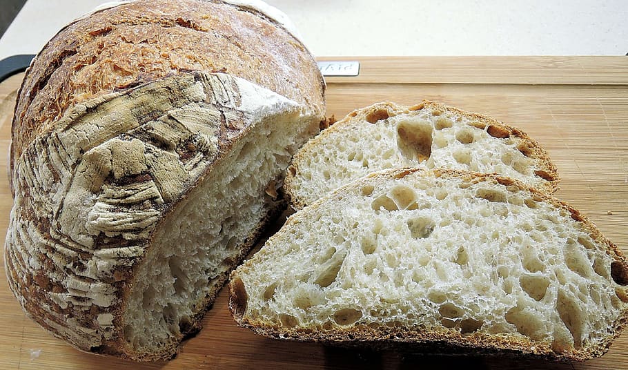 sour dough bread, crust, texture, baked, food, food and drink HD wallpaper