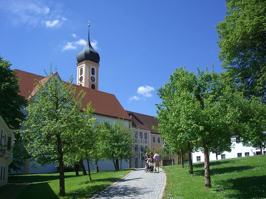 monastery church, oberschönenfeld, cistercian abbey, swabia, HD wallpaper