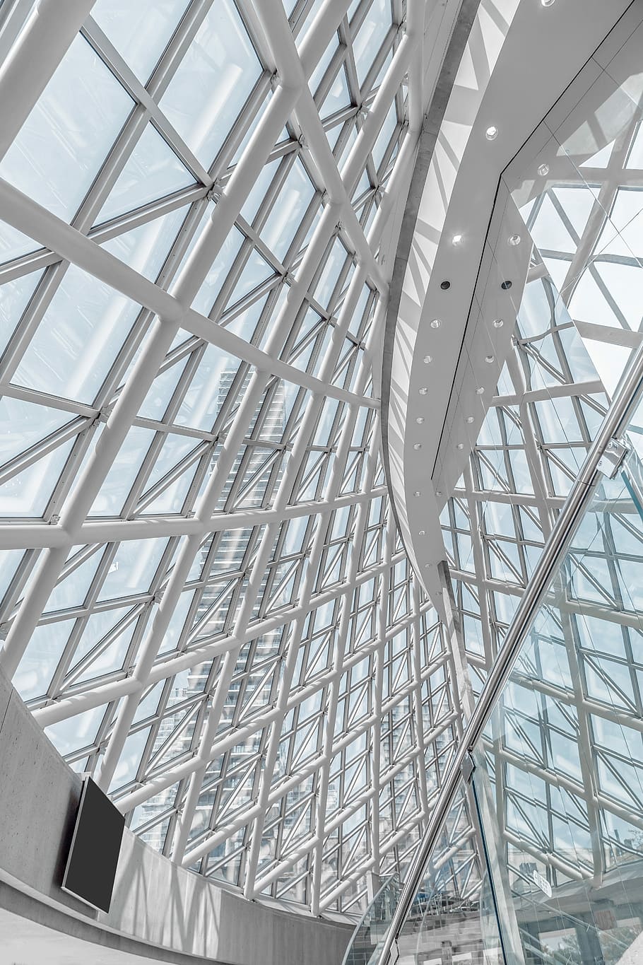 architectural photography of white spiral dome, white building glass HD wallpaper