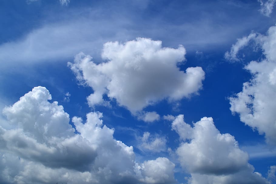 white clouds and blue sky during daytime, miracle, beautiful HD wallpaper