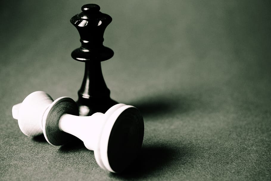 Wallpaper white, black, chess, king for mobile and desktop