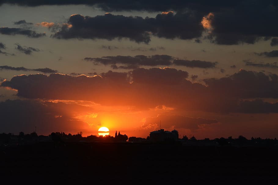 sunset landscape, dramatic, africa, sky, cloud - sky, beauty in nature HD wallpaper