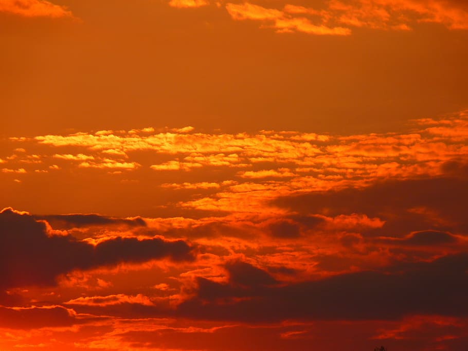 abendstimmung, sunset, sky, romance, nature, weather, cloud - Sky HD wallpaper