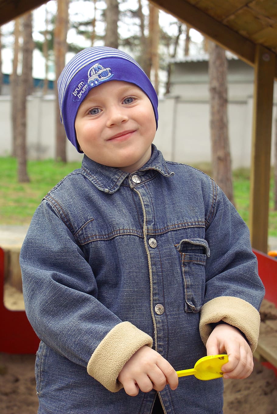 boy, smile, park, stroll, baby, emotions, autumn, posing, kid HD wallpaper