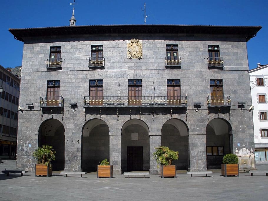 Azkoitia, Spain, Building, Structure, sky, architecture, plants HD wallpaper