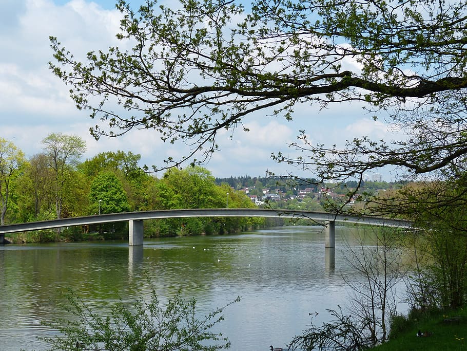 river, danube, ulm, danube bridge, web, transition, friedrich sau HD wallpaper