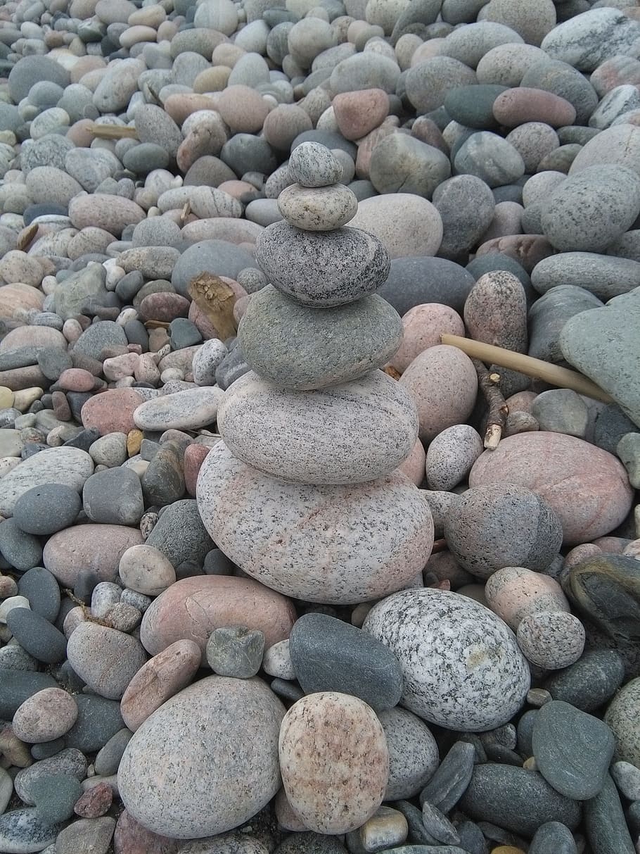 roller, pebbles, beach, stones, nature, grey, zen, minerals HD wallpaper