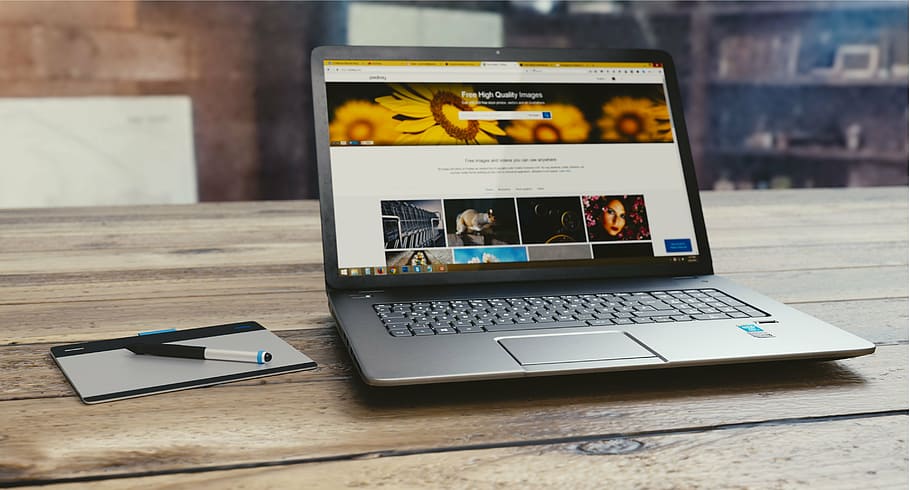 turned on laptop computer, pen tab, hp, notebook, technology HD wallpaper