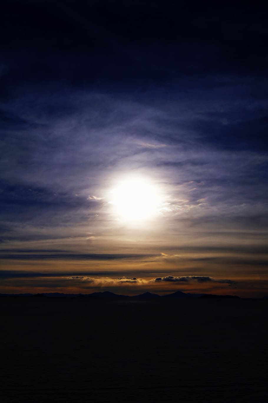 salar de uyuni, untitled, sky, cloud, mountain, horizon, salt desert, HD wallpaper