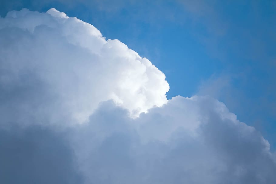 clouds, sunny, blue sky clouds, fluffy, clouds sky, sunny sky HD wallpaper