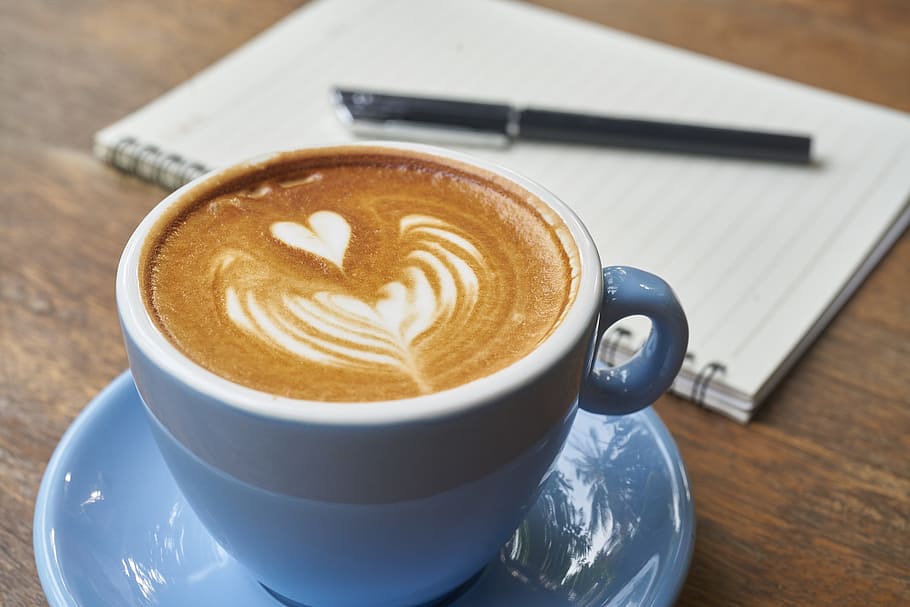 selective focus photography latte art, Beverage, Coffee Cup HD wallpaper