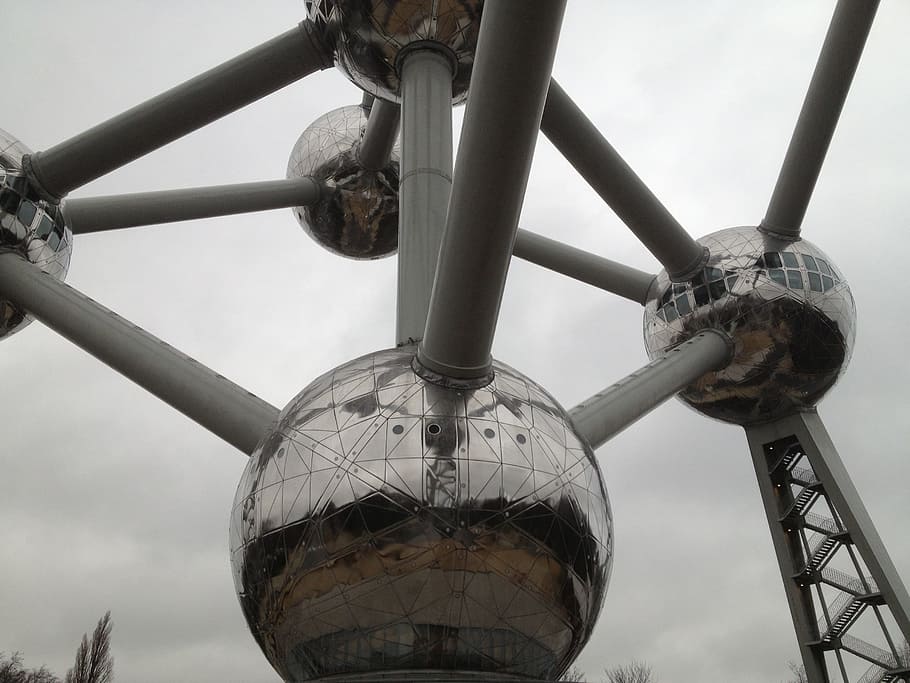 Atomium, Molecule, Belgium, Brussels, sculpture, monument, statue HD wallpaper