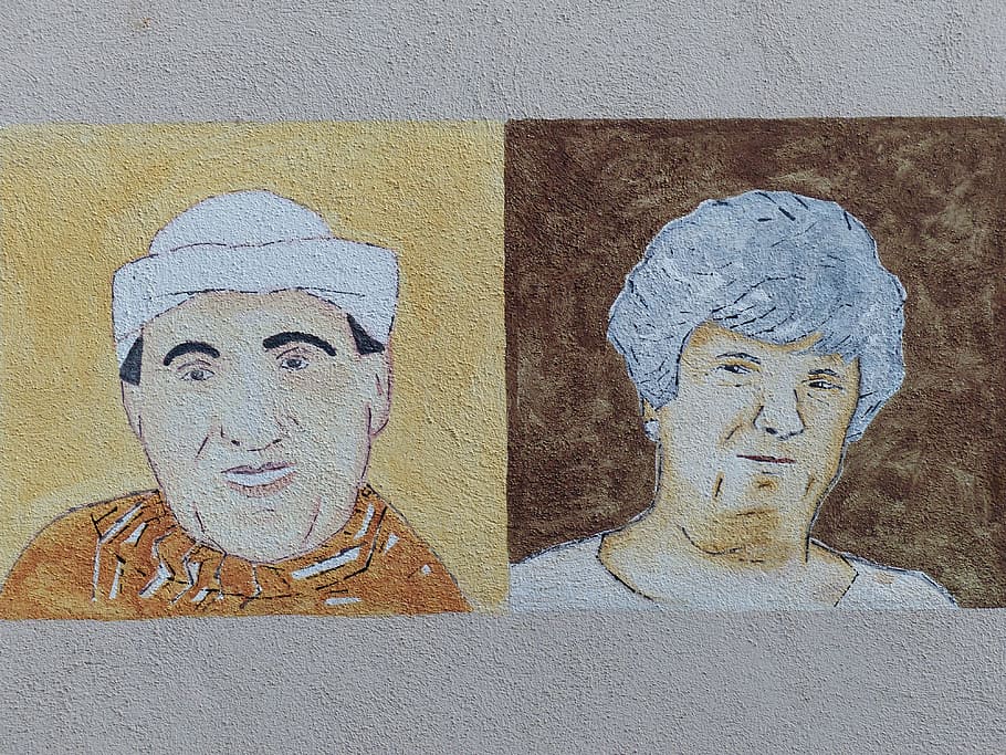 Men, Image, Drawing, Painted, personal, faces, portraits, foreigners HD wallpaper