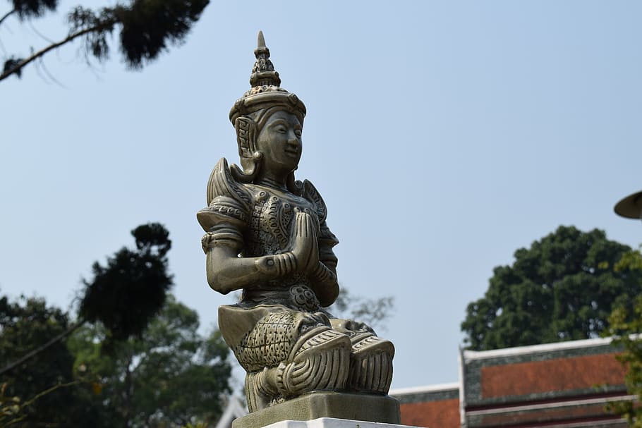 person showing Buddha statue, thailand, sculpture, art and craft HD wallpaper