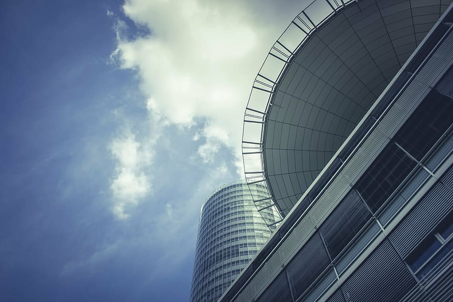 architectural photo of curtain wall building, architecture HD wallpaper