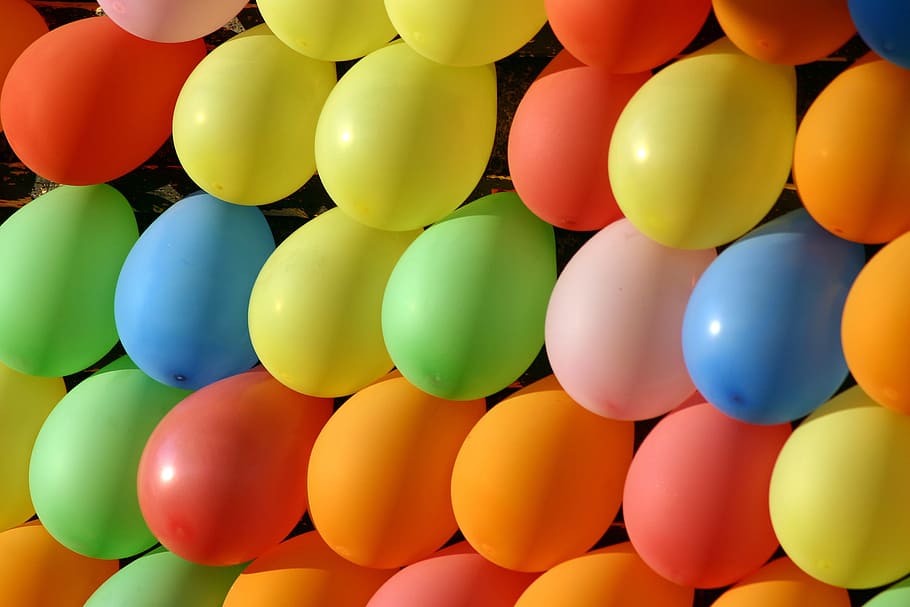 balloons, multiple balloons, colorful, multi colored, large group of objects HD wallpaper