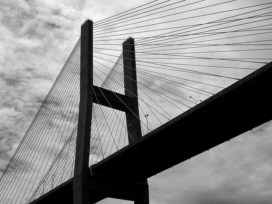bridge span, structure, architecture, usa, scenic, landmark HD wallpaper