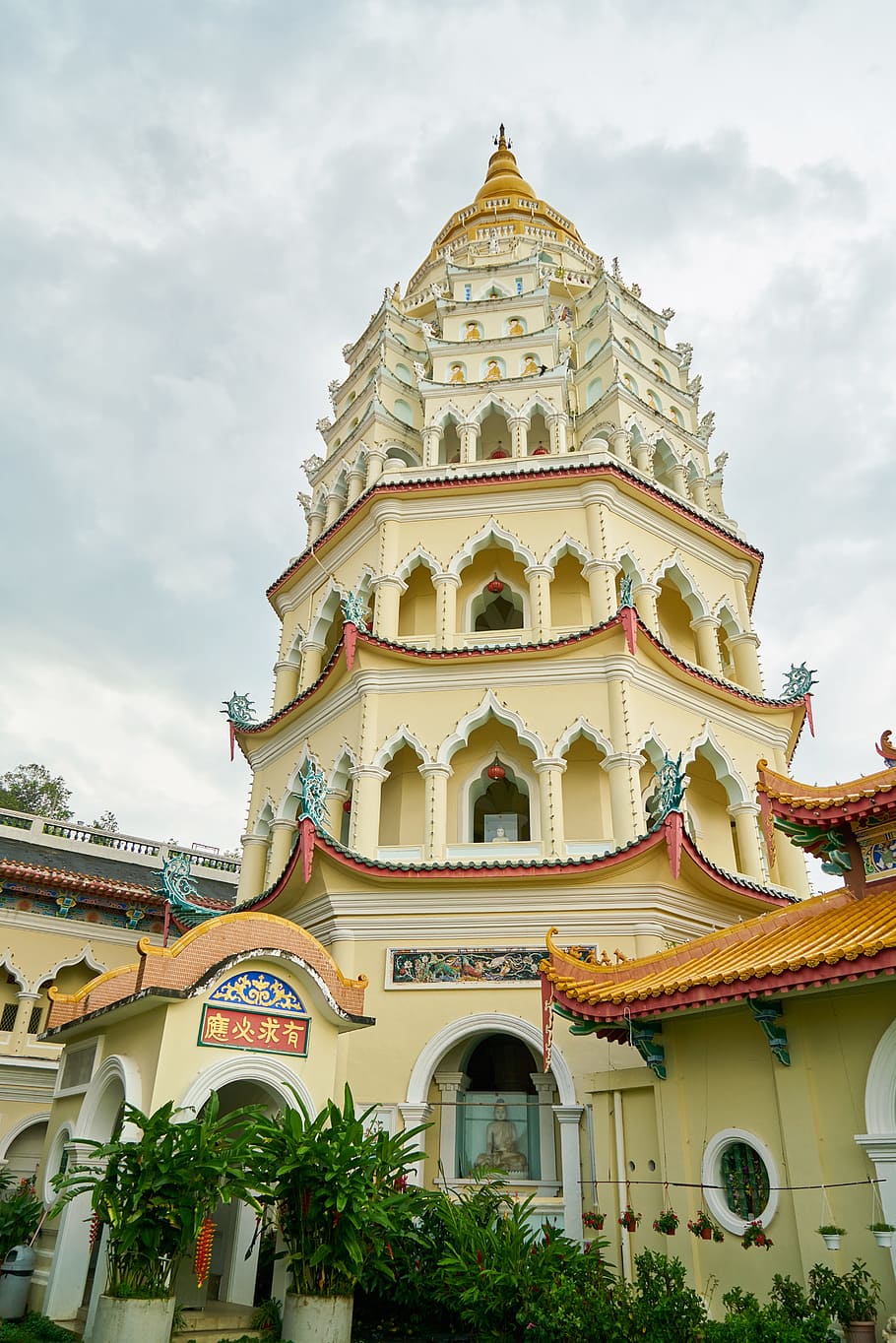 tower, temple, on, old, buddhist, buddhism, hinduism, travel HD wallpaper