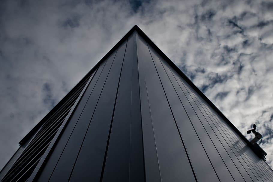 sky, clouds, angle, camera, safety, security, record, building HD wallpaper
