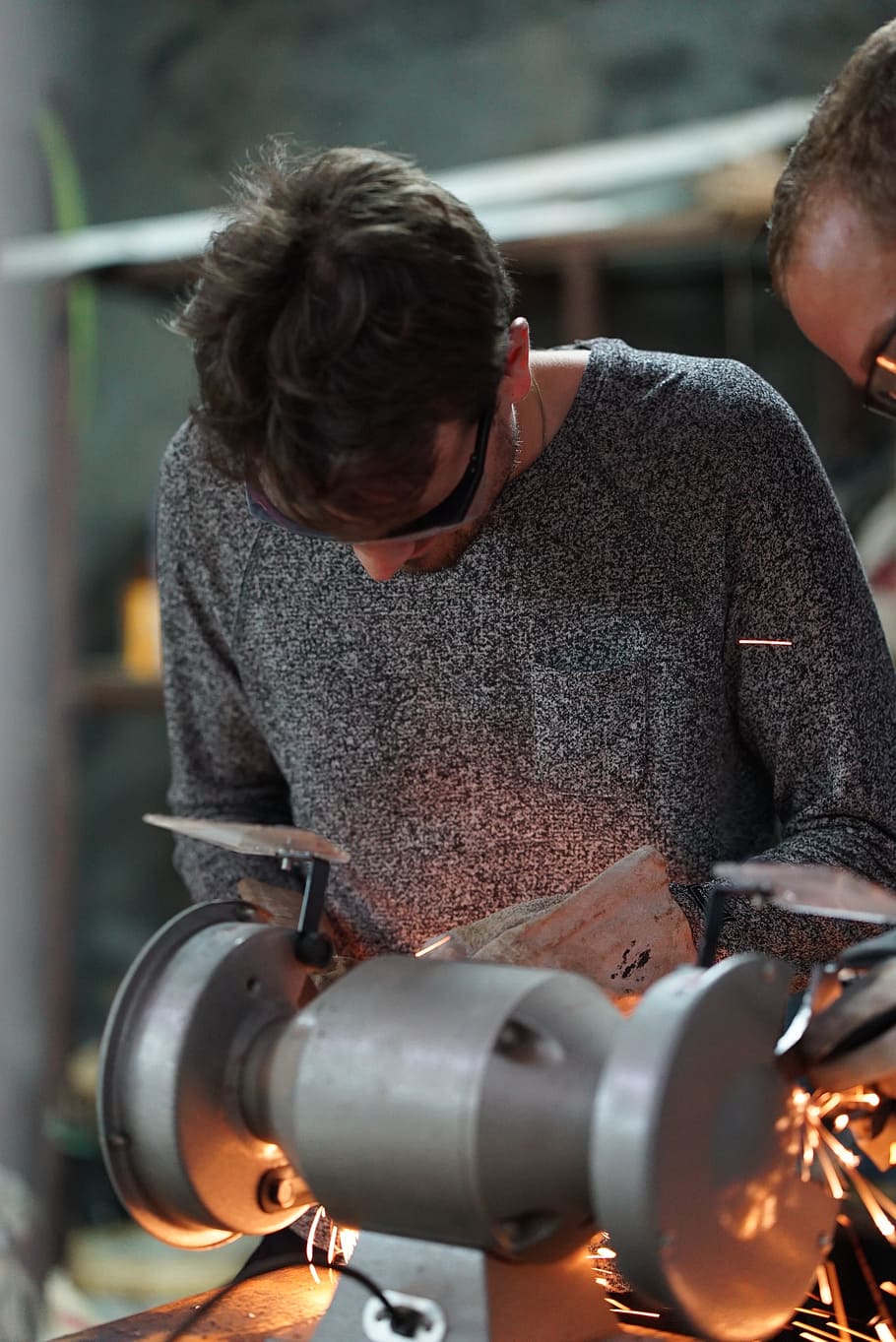 grinding, work, tool, craft, grinding stone, machine, workshop HD wallpaper