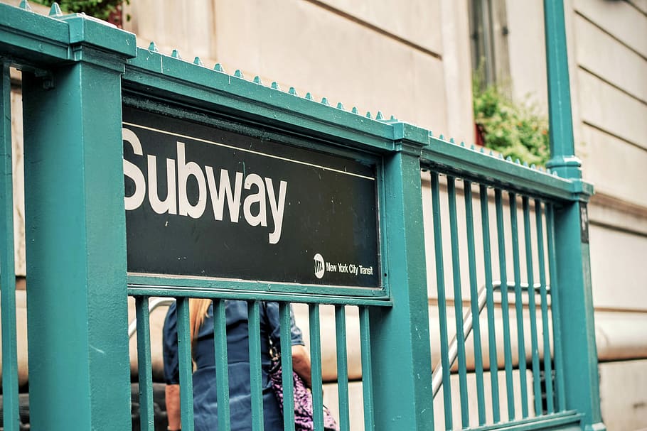 green metal Subway rail, sign, uK, england, building Exterior HD wallpaper