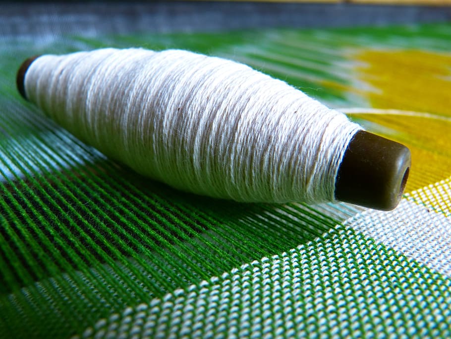 Silk, Yarn, Thread, Spool, Weave, thread spool, fabric, close-up, HD wallpaper