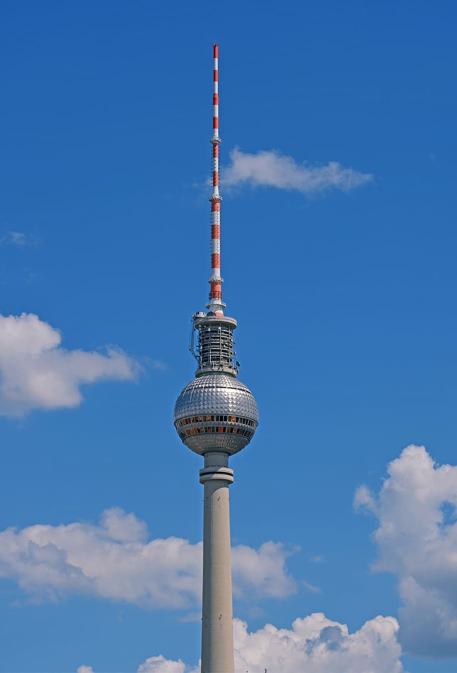gray and white tower, tv tower, berlin, radio mast, view, places of interest, HD wallpaper