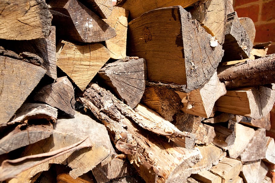 wood, logs, lumber, firewood, logging, stack, timber, full frame HD wallpaper